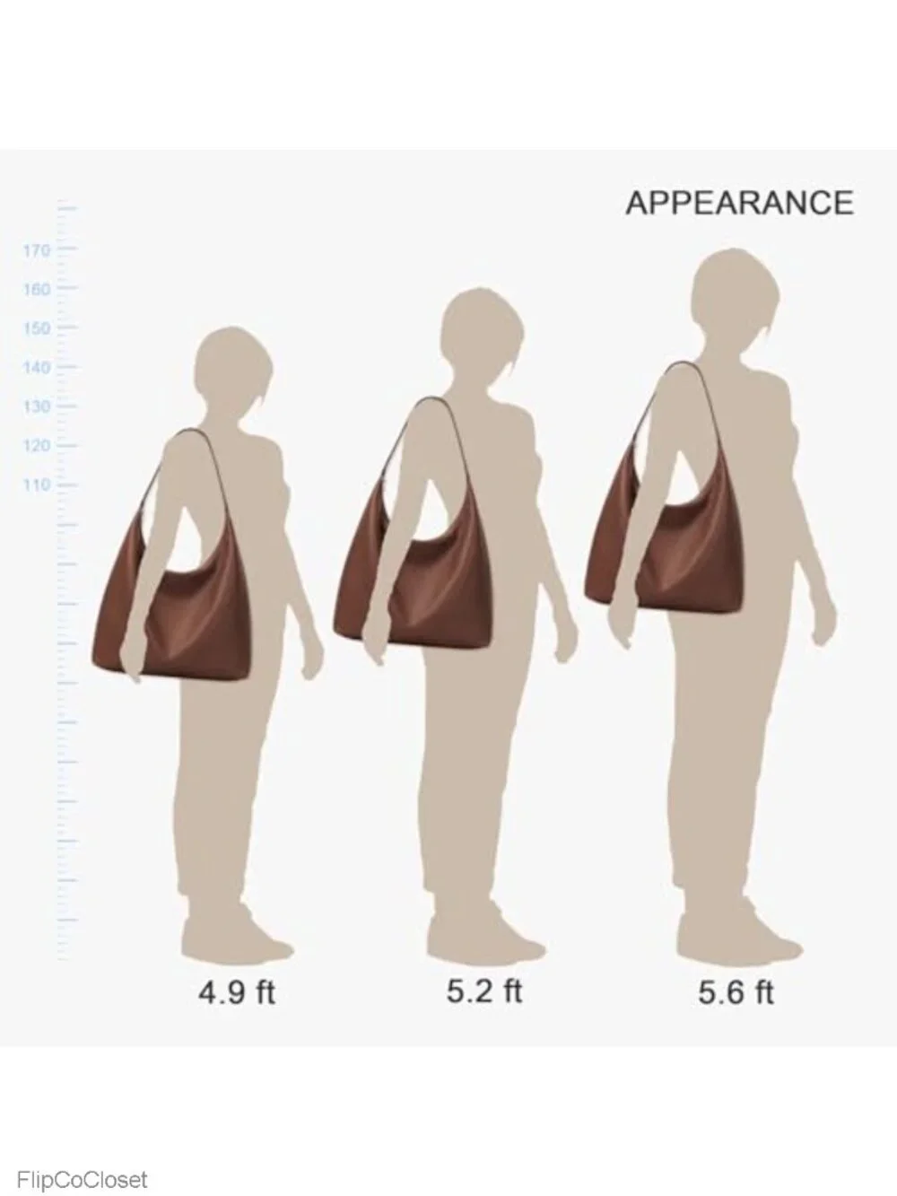 Vegan Faux Leather Slouchy Hobo Tote Bag, Large Capacity, Zipper Closure